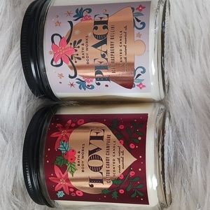 Bath & Body Works Peace & Love Single Wick Candles